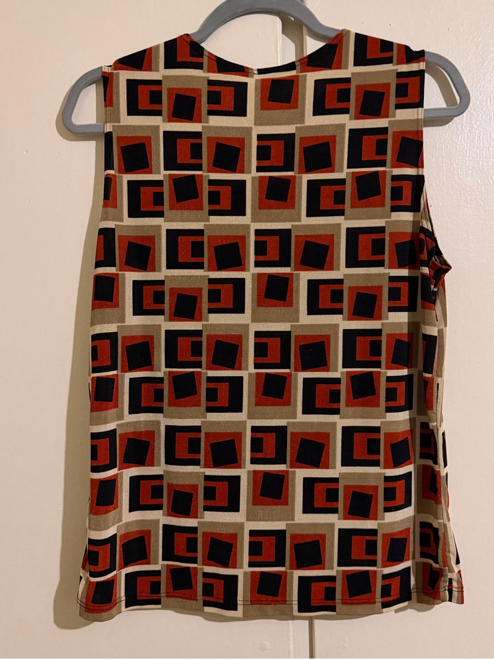 Geometric print stretch top XL